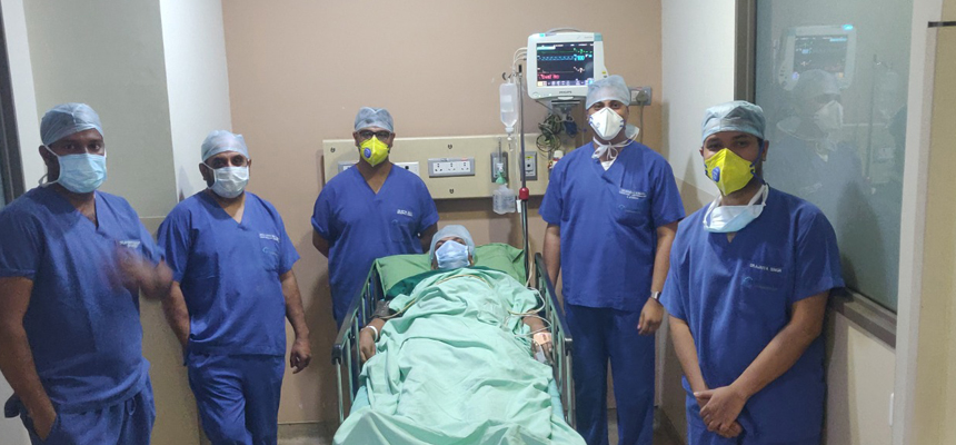 Indian Army Engineer Airlifted from Afghanistan underwent surgery today at Continental Hospitals, Hyderabad