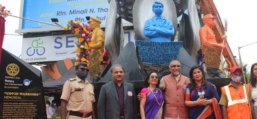 Memorial Dedicated to Corona Warrior Set Up At Bandra To Honour Frontline Workers