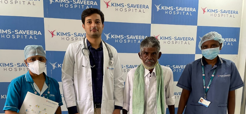 Doctors at KIMS Saveera saved  a farmer's life by treating his critical hip fracture  at right time with right procedure