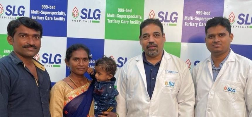 Doctors at SLG Hospitals save life of 11 months old baby suffering with a large cyst in the lung