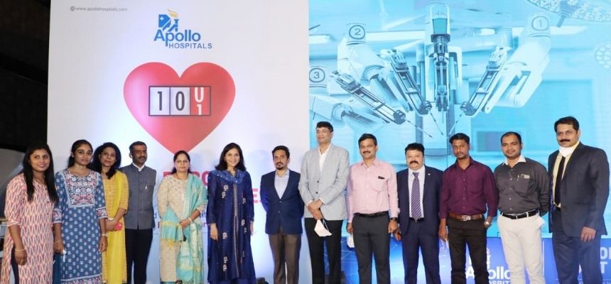 Apollo Hospitals Bangalore becomes the first hospital in the country to have completed 100 Robotic Cardiac Surgeries