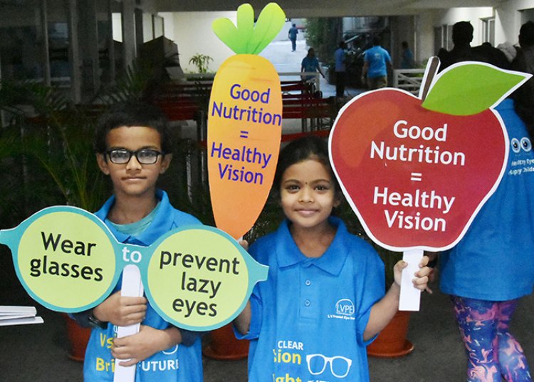 LVPEI Concluded Children’s Eye Care Week with an awareness walk for Refractive Errors in children