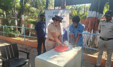 Global Hospital Conducts Hands-on CPR Training for Police Personnel