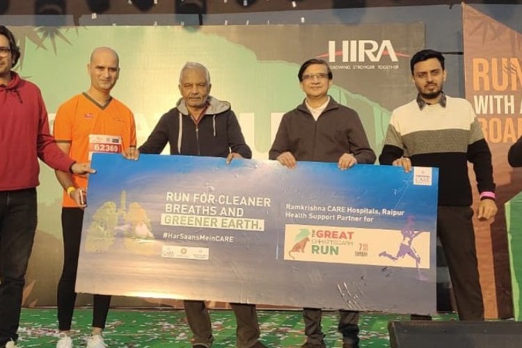 Ramkrishna CARE Hospitals Participates in The Great Chhattisgarh Run 2025