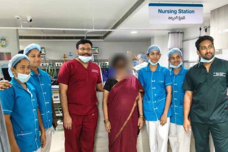 Woman Survives Three Cardiac Arrests with Timely Intervention at KIMS Hospital, Seethammadhara