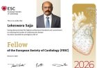 Indian cardiac surgeon elected Fellow of European Society of Cardiology Dr Lokeswara Rao Sajja recognised for contributions to coronary surgery and clinical research Prestigious recognition honours his extensive contributions to cardiac surgery and coronary revascularisation research