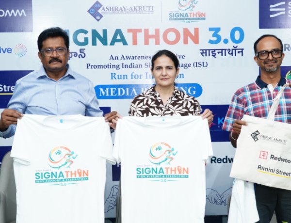 FOR IMMEDIATE RELEASE  Ashray Akruti Unveils Official Jersey and Goodie Bag for ‘SIGNATHON 3.0’ Ahead of Grand Awareness Run on Oct 31